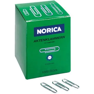 Norica Büroklammern silber verzinkt, 1.000 St.