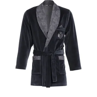 Revise Kurzer Morgenmantel für Herren RE-111 Velour Bademantel – Elegant - 3XL