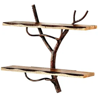 Kobolo Wandregal -Ast Zweig- 46 x 15 x 42 cm Braun
