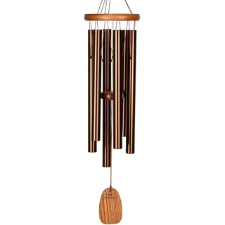 Woodstock Amazing Grace Chime Windspiel Mittel aus Aluminium und Holz in der Farbe Bronze, Länge: 60,9cm, AGMBR