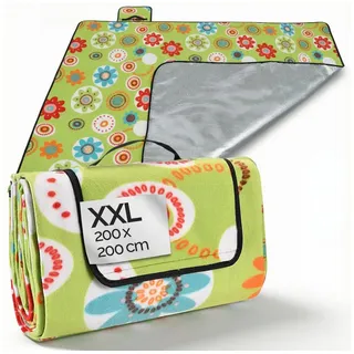 DETEX Picknickdecke Blumen 200 x 200 cm
