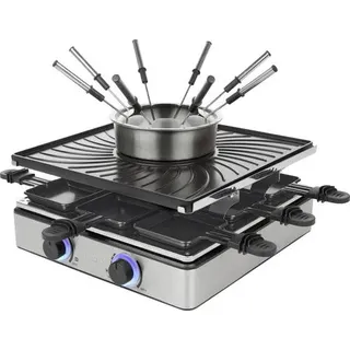 Princess 01.162670.01.001 Raclette 8Pfännchen, 8 Fonduegabeln