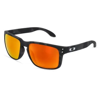 OAKLEY Holbrook XL Sonnenbrille - Matt Schwarz/Grau Orange/Rot-Verspiegelt
