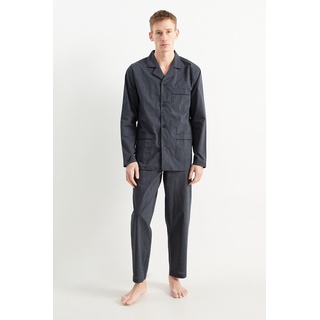 Pyjama-gestreift, Blau, 2XL