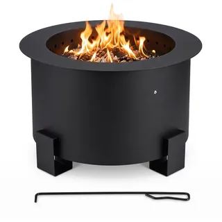 Relaxdays Feuerschale Ø 56 cm Schwarz