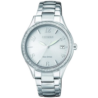 Citizen Damen Analog Quarz Uhr mit Edelstahl Armband EO1180-82A, Silber