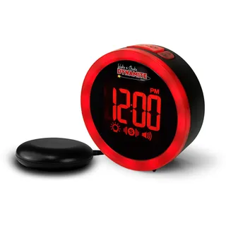 Vibrationswecker für Taube mit 95dB lautem Alarm und Blitzlicht - Der Geemarc WAKE 'N' SHAKE Dynamite weckt auch Langschläfer - USB-Ladegerät - Version DE