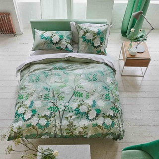 Designers Guild Bettbezug aus Baumwollsatin, Bedruckt, orientalische Blume, 240 x 220 cm