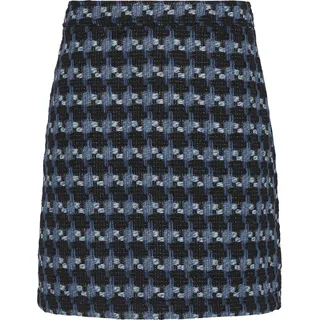 s.Oliver Miniröck Gemusterter Bouclé-Rock Blau 46