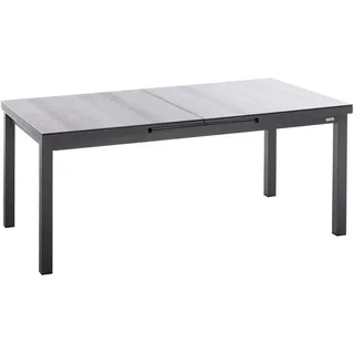 Niehoff Garden Gartentisch, Anthrazit, Grau, Metall, rechteckig, eckig, 100x76x180 cm, ausziehbar, wetterbeständig, wetterfest, platzsparend, Gartenmöbel, Gartentische, Gartentische ausziehbar