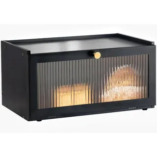 luxuskollektion Bambus Brotkasten Holz Schwarz