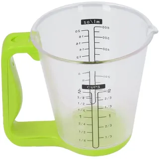 HERCHR Digitale Küche Elektronische Messbecherwaage, 1kg/600ml Lebensmittelwaage Waage Wasser Milch Mehl Zucker Öl Kaffee Flüssigkeit Backen Kochen Kunststoff Messbecher Mit LCD Display(Grün)