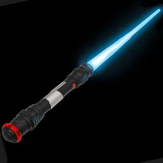 Premium Laserschwert Lichtschwert Blau 108 cm ausfahrbar - Spielzeugschwert mit LED Licht, Soundeffekten & Vibration für Kinder & Erwachsene - Blau