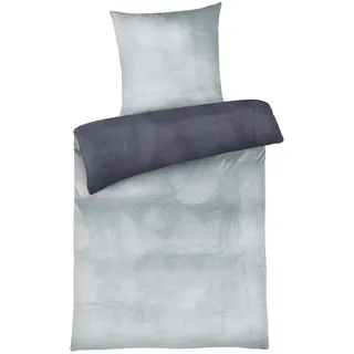 Carpe Sonno Bettgarnitur Uni Silber 135 x 200 cm + 80 x 80 cm