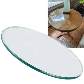 whalebee Glasplatte Rund Ø 45 65 75 90 100cm Gehärtetes Glass Scheibe Stärke 7mm Runder Glasscheibe Tischplatte, Stark Und Robust Glatte Kanten Glasscheibe Für Esstische, Couchtische, DIY