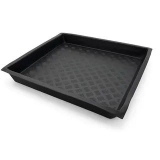Weedness Flexible Auffang-Wanne 120 x 120 x 12 cm Kunststoff Wasserdicht - Pflanzboden Grow Anbau Blumentopf Plastik Pflanz-Schale Untersetzer Pflanzen