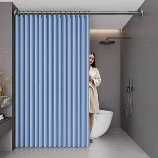 YWQJL Falttürvorhang,Mit Teleskopstange,Magnetischer Türvorhang mit Verdunkelung, Faltbarer Raumteiler für Bad/Schlafzimmer/Wohnzimmer, Akkordeon-Design(07,W 200*H 180cm)