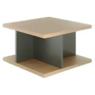 JV Möbel Designer Couchtisch Grau/Braun Holz 60 x 40 cm