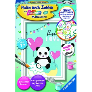 Ravensburger Malen nach Zahlen 20058 - Panda Love – Kinder ab 7 Jahren