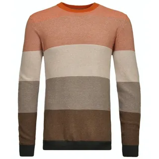 RAGMAN V-Ausschnitt-Pullover, getreift rot M (48/50)
