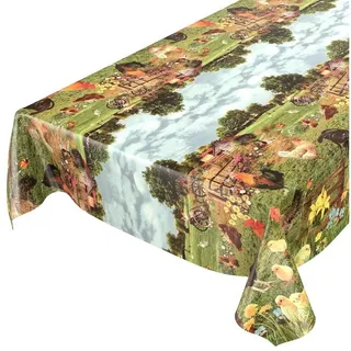 ANRO Tischdecke Wachstuchtischdecke Gartentischdecke Wachstischdecke (Einzelstück 1-tlg), Glatt 140x100cm wasserabweisend grün Eckig | 140 cm x 100 cm x 0.25 mm