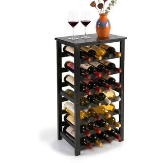 Relaxdays Weinregal 47 x 26 x 94 cm Schwarz