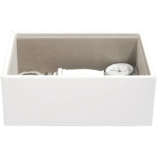 Stackers Schmuckkästchen mit Mini-Vertiefung., weiß, 18 x 12,5 x 7 cm