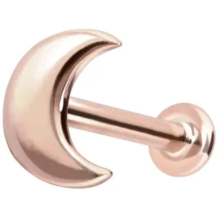 PIERCINGLINE 14 Karat Gold Labret mit Push Fit MOND