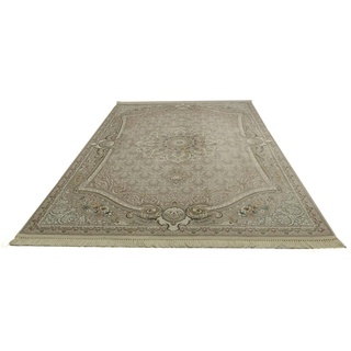 Orientteppich MORGENLAND "Sheeyla" Teppiche Gr. B/L: 100 cm x 150 cm, 7 mm, 1,5 m2, 1 St., grün (olivgrün) Orientalische Muster
