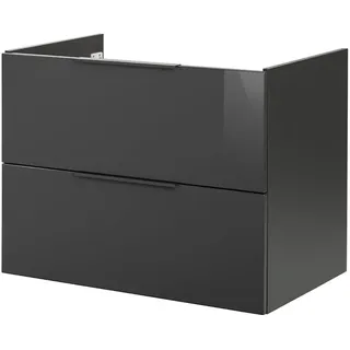 Fackelmann Waschtischunterschrank Luna 2 Schubladen 80 x 60,2 x 48,8 cm Anthrazit