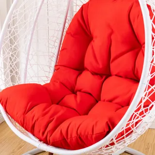 Aocase Hängesessel Kissen für Polyrattan/Rattan Hängeschaukel Wasserdichter Sitzpolster Ersatzpolster für Hängekorb Schaukelkorb UV stabil für Outdoor/Indoor loungesessel Kissen,Rot