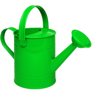 kleine Gießkanne - Metall - grün/apfelgrün - 1,5 Liter - für Kinder & Erwachsene - 23 cm - Blech Kindergießkanne - Henkel beweglich - Giesskanne Gärtner/G..