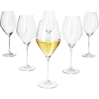 MamboCat 6er Set Doyenne Weingläser I 150ml, Höhe 23,5cm I für 6 Personen I klares großes Weinglas für Rotwein oder Weißwein I transparente Gläser für Zuhause, Hochzeiten, Partys & Co