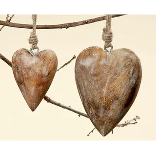 Hänger Herz L10cm Holzart: Mango/LAT. Mangifera