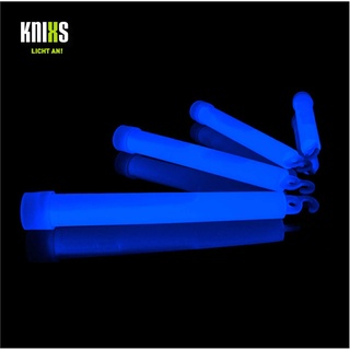 KNIXS 25er Pack Power-Knicklichter/Knicklicht (15cm) inkl. Spezialhaken und Befestigungsband - blau Leuchtend für Party, Festival, Outdoor oder als Dekoration