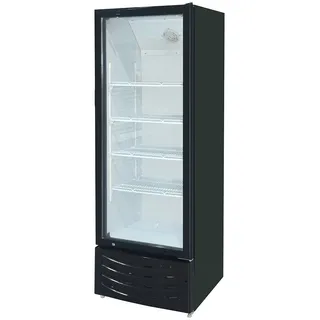 vaiotec Getränkekühlschrank schwarz, 1 Glastür, 223 Liter, 580 x 590 mm
