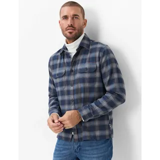 Brax Overshirt mit Karomuster Blau XL