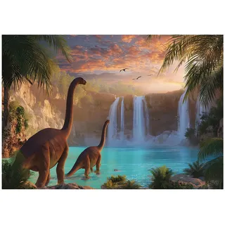 WallArena Fototapete Kinderzimmer, Junge Dinosaurier, 150x105