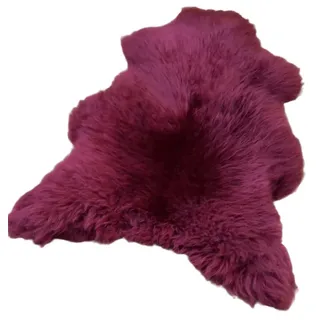 Provellus Fellteppich Bordeaux Rot Lammfell Schaffell – Gefärbt, Weiches Echtfell L–XXL, 110-120 cm x 60-70 cm 110-120 cm x 60-70 cm