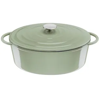 Tefal Lov Gusseisen ovaler Bräter 34 cm beige