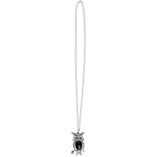 Generique - Eulen Halskette für Damen Silber-schwarz