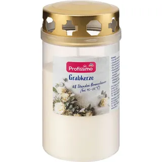 Grabkerze mit Deckel weiß