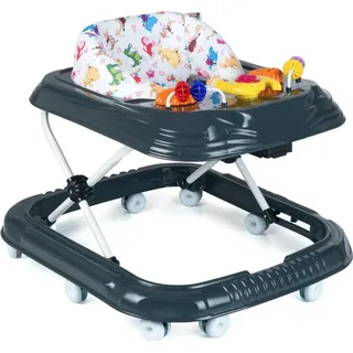 Baby Gehwagen Gehfrei Lauflernwagen Babywalker Lauflernhilfe Alpina, Farbe:Schwarz - Schwarz