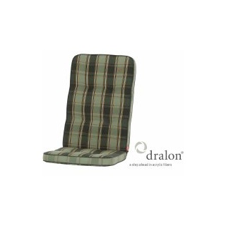 Tarent Auflage zu Sessel, 123 cm, Karo grün Bezug aus 100% Acryl-Dralon