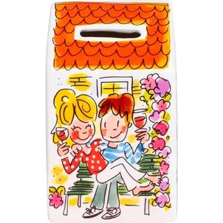 Blond Amsterdam Spardose Haus – Keramik-Spardose aus der Eben Quatschen-Kollektion – Bunt illustriert – Ideal für Kinder & Erwachsene