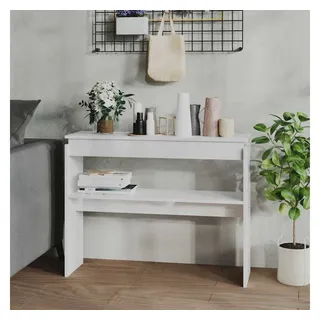 vidaXL Konsolentisch 120 x 80 x 30 cm Hochglanz-Weiß