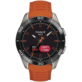 TISSOT -T-Touch Connect Sport Damen - und Herrenuhr Orange Titan Quarz Saphirglas 43mm- T153.420.47.051.02