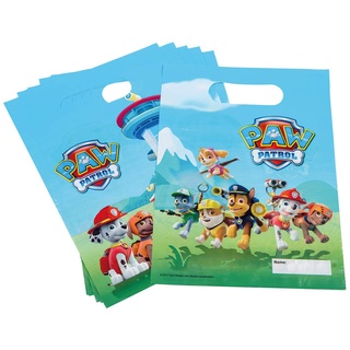 tib 19708 2 bedruckte Geschenktüten Paw Patrol, 6 Stück, Mehrfarbig, Einheitsgröße