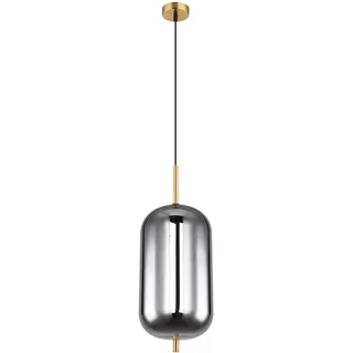 GLOBO 1-flg. 22 cm rund Messingfarben Glas