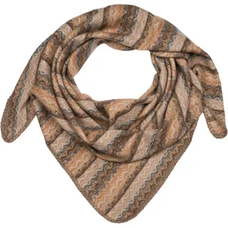Stylebreaker Dreieckstuch Zick-Zack Webmuster", in Taupe-Braun-Schwarz | Gr.: onesize